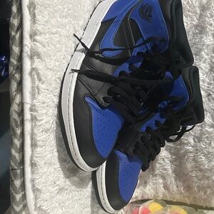Black and Blue Nike High-Top Sneakers Jordan’s